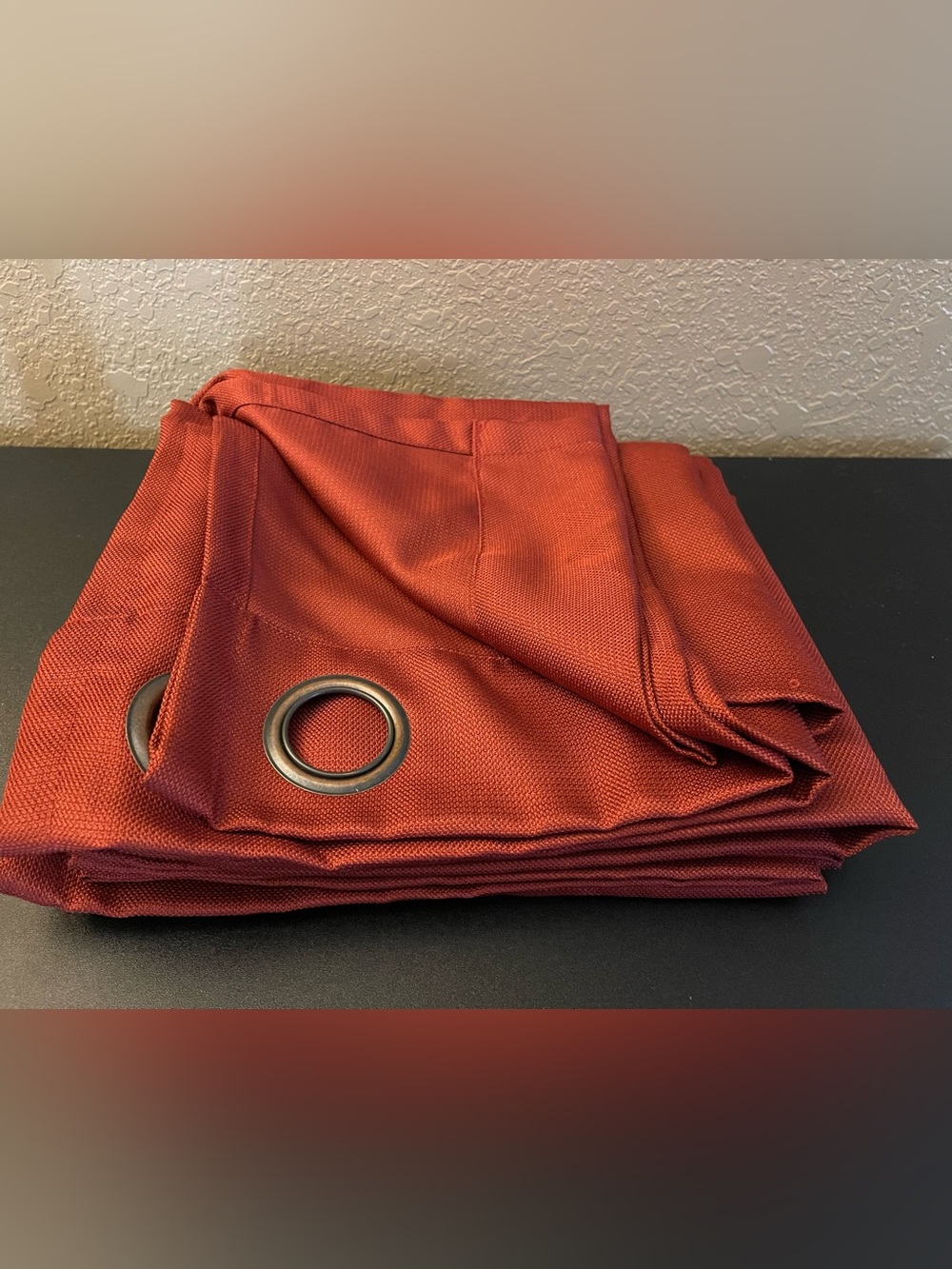 Paprika Red Grommet Top Curtains